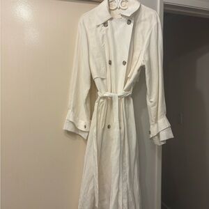 Aritzia White Trench Coat